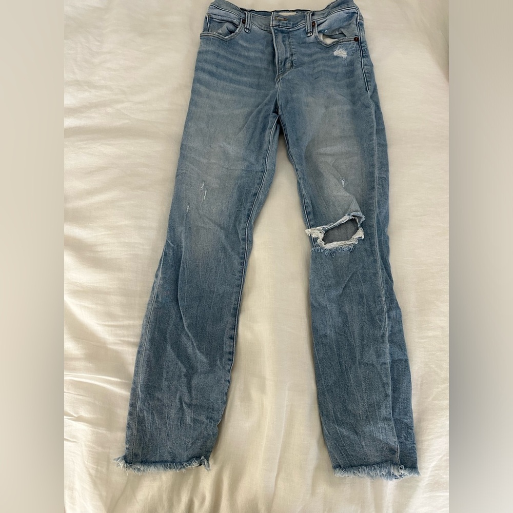 Abercrombie & Fitch the super skinny ankle high rise jean